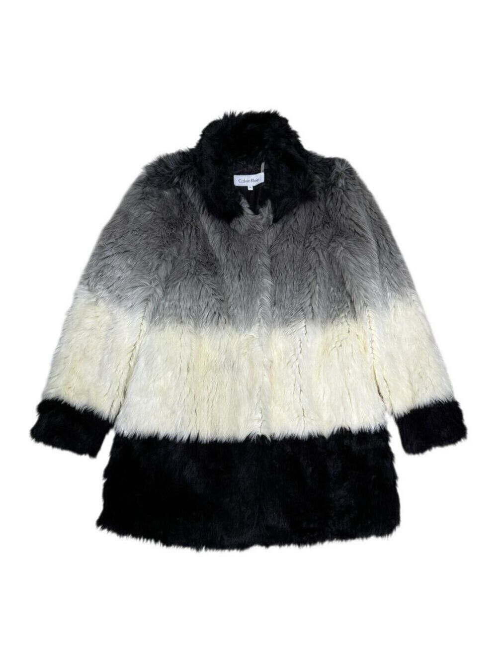 CALVIN KLEIN Faux Fur Designer Winter Parka Coat Jacket Womens XS